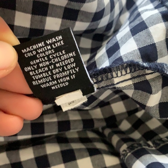 Victoria Beckham for Target plaid blue‎ top blouse size S career casual peplum - Picture 10 of 16